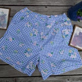 Women's M - L / Loose Fitting Casual High Waisted Garden Inspired Vintage Shorts / 1990s Retro House Lounge Wear / Spring Summer 90s Thrift
