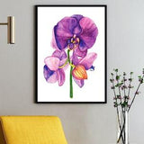 Printable Wall Art | Pink Orchid Wall Art | Original Art | Gouache Art Prints | Botanical Art | Fine Art | Flower Art