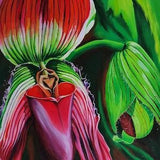 Abstract Orchid print, Orchid flower, Jamaican art