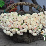 Ivory  pink piccasso peony One Bundle Artificial  Silk Mini Peony Artificial 9 Stems Silk Peony Buds for wedding home decor