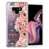 For Samsung Galaxy Note 9 Blush Pink Peach Spring Flowers Peony Rose Case
