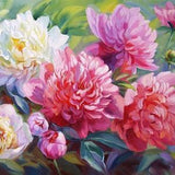 Peonies oil painting Pink peonies bouquet Peony art original  Peony wall art Gift for women Mothers day gift