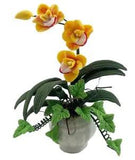 Dolls House Yellow Lily & Trailing Foliage in Pot 1:12 Ornament Garden Accessory