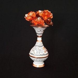Copper Floral Arrangement, Copper Vase, Gift For Her, Anniversary Wife, Wedding Gift, Gift For Women, Unique Home Decor, Christmas Gifts