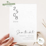 Plantable Save The Date, Minimalist Save The Date Cards, Simplesave the date, seeded paper cards, printed invitations