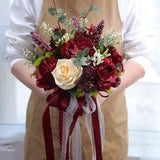 Artificial Bride Wedding Rose Luxurious Bouquet, Handmade Flowers, Faux Flowers, Home Decor, Wedding Flower Arrangements, Gifts For Her