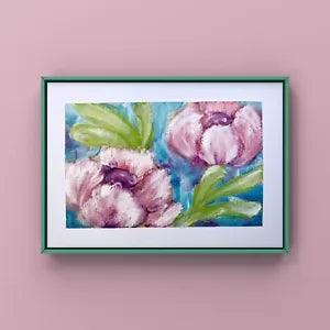 Peony Art Peonies Oil Painting Floral Original Signed Artwork Hand Painted Peony