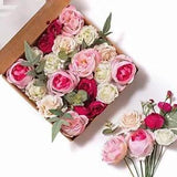 Fake Rose Artificial Flowers: Silk Flowers Light Pink Peony Artificial