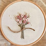 Beginner Embroidery Kit, Easy Embroidery Kit for Beginners, Embroidery, Flower Embroidery kit, Rose Bouquet, Needlepoint kits, DIY
