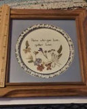 Framed Dried Flowers With Love Sentiment