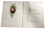 Antique Book Floral Lithography Lilies From Havergal Poetry Religious Vtg 1899
