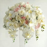 Big Flower Ball Wedding Centerpiece Customize Ivory Rose Dinner Decor Butterfly Orchid Peony Ball business cocktail party Artificial Flowers