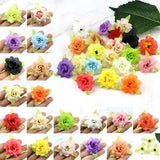 1.7" 40Pcs Artificial Silk Roses Flowers Heads Fake Small Floral Wedding Decor
