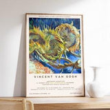 Van Gogh Poster | Four Withered Sunflowers | Flowers Print | Exhibition Poster | Van Gogh Print | Kitchen Decor | Museum Exhibition Poster