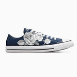 Custom Rose Bouquet - Custom Navy Low Top Converse Chuck Taylor shoes for Women and Men