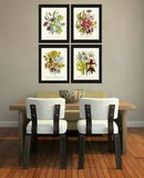 Daylily Day Lily Flower Plants Botanical Wall Art Set of 4 Prints Unframed