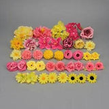 39Pcs Artificial Silk Flowers Heads DIY Craft Home Table Party Decor Set