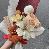 Finished Crochet Bouquet,Handmade Mix Bouquet,Crochet Flowers Bouquet, Knitted Bouquet,Lily of The Cally,Valentine's Day Gift