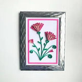 Paper quilling Carnation, best gifts to mom, wife, handmade 3D flower, by YJMai