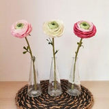 Set of three Ranunculus, Flowers made of air dry clay, Home decor, Floral arrangement