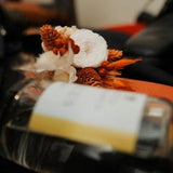 Boho Rust Terracotta rose boutonniere,Burnt Orange Boutonnieres, Fall Autumn wedding mini bouquet, Dried flower grooms boutonniere