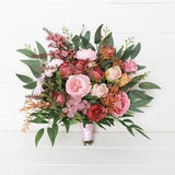 Dusty rose wedding bouquet blush pink wedding bouquet dusty rose rustic wedding bouquet boho dusty rose bouquet blush pink bouquet