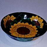Handpainted Handcrafted pottery Sunflower Cereal Bowl-Soup Bowl-Eatingplate-Dinningplate -Ceramic-Terracotta-Stoneware-Tableware-Dinnerware