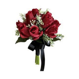 Elegant Lifelike Real Touch Rose bouquet-wedding homecoming bridesmaid- choose rose color