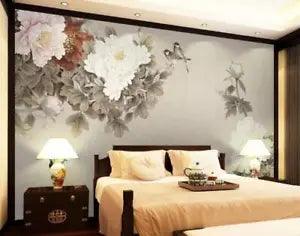 3D Peony Flowers ZHUA722 Wallpaper Wall Murals Removable Self-adhesive Amy