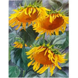 Sunflower landscape, oil painting, floral artwork