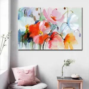 Pink Peony Watercolor Flower Painting Modern Posters Wall Art For Home Decor