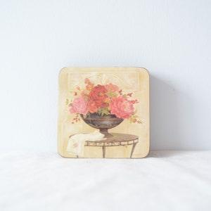 Vintage Coasters with bouquet of flowers, Collection of six coasters