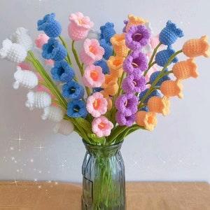 Knitted lily of the valley,crochet Lily bouquet,gift for teacher, grandma, mom, home decoration, knitted flower, birthday gift