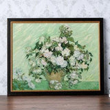 Print | Painting of Roses in Vase | Bouquet of Flowers Painting, reproduced from an original oil painting | Art No. 1166