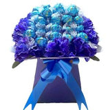 Blue Lindt Chocolate Bouquet Hamper Ferrero Rocher Flowers Rose Gift Box Cadbury Dairy Milk Birthday Wedding Christmas Sweet Present