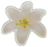 Beautiful  White Hawaiian Flower Sticker?????????? Glossy ??3??? X  2 3/4??? ??