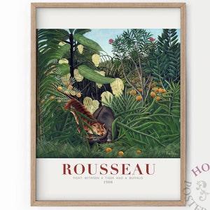 Henri Rousseau, Rousseau Exhibition, Green Nature Wall Art, Forest Print, High Quality Print, French Painter, Naive Art, Post-Impressionism