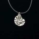 Frog on Lily pad charm on 17" black cord with 2" extender
