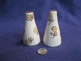 White Column Yellow Ranunculus Flower Salt and Pepper Shaker Ceramic      73