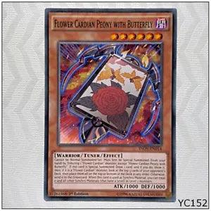 Flower Cardian Peony with Butterfly - INOV-EN014 - Common 1st Yugioh (A) (YC152)