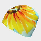 Sunflower Bamboo Beanie Hat Chemo Cap, Fitness Hat, Slouch Beanie, Yoga Beanie for Women, Chemotherapy Head Cover for Cancer Patients Gift