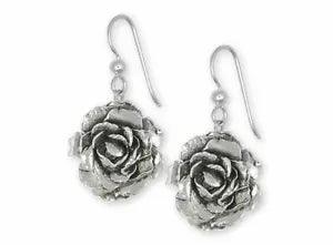 Peony Jewelry Sterling Silver Peony Earrings Handmade Flower Jewelry PNY-E