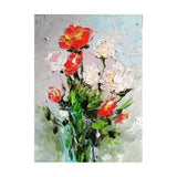 Roses Painting Red Rose Wall Art Floral Original Painting Flower Bouquet Impasto Oil Painting 5by7 Miniature Painting Floral Artwork