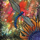 Dragonfly Art Print, colorful print of original painting, 8