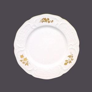 Rosenthal Gold Bouquet Chateau Fleurs dinner plate with gold trim. Classic Rose porcelain made in Germany. Sold individually.