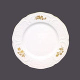 Rosenthal Gold Bouquet Chateau Fleurs dinner plate with gold trim. Classic Rose porcelain made in Germany. Sold individually.
