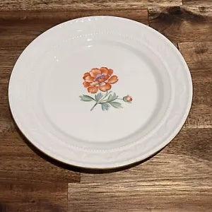 Vtg KPM Berlin Germany Porcelain Hand-Painted Carnation Flower 6" Plate / Dish