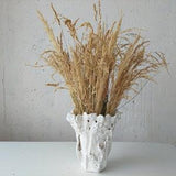 Modern white indoor planter. Flower growers gift. Handmade tall orchid pot.