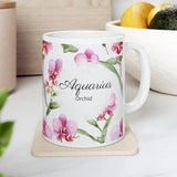 Aquarius Orchid Mug | Wildflower Coffee Mug | Embrace Your Unique Spirituality with Phalaenopsis Elegance