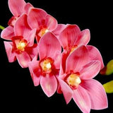 1 Big Pink Cymbidium Orchid Spray Branch Artificial Fake Bouquet Wreath Hat Embellishment Fairy Flower Crown Flower Arrangement